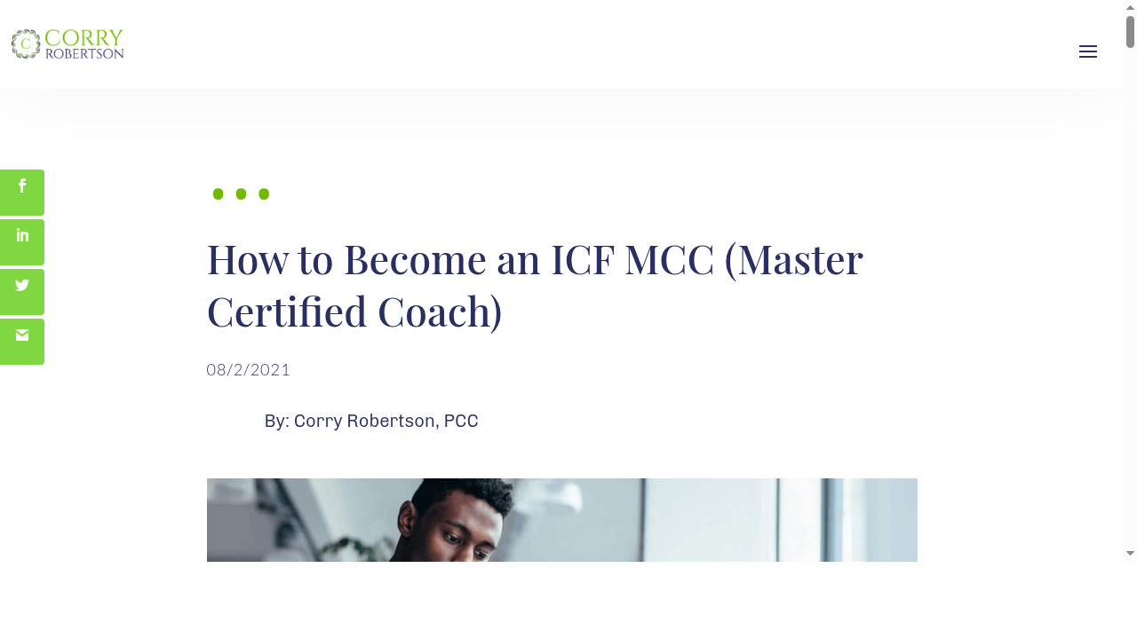 How to Become an ICF MCC Coach | Corry Robertson