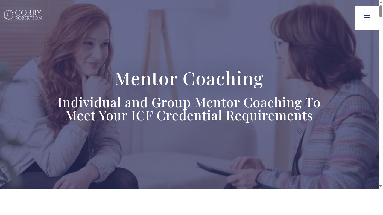 Mentor Coaching | Corry Robertson