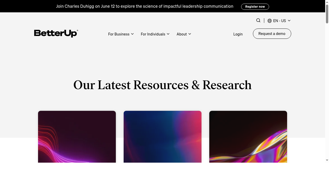 Explore the latest resources on digital coaching. Access whitepapers, reports, case studies, webinars, and more. | BetterUp