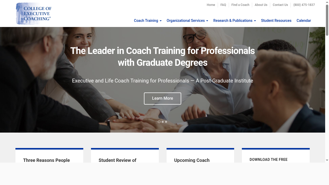 Executive Coach Training from College of Executive Coaching