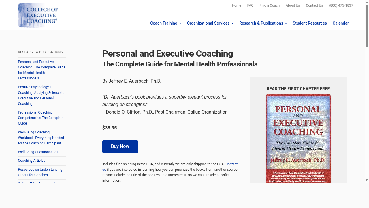 Personal and Executive Coaching: The Complete Guide for Mental Health Professionals