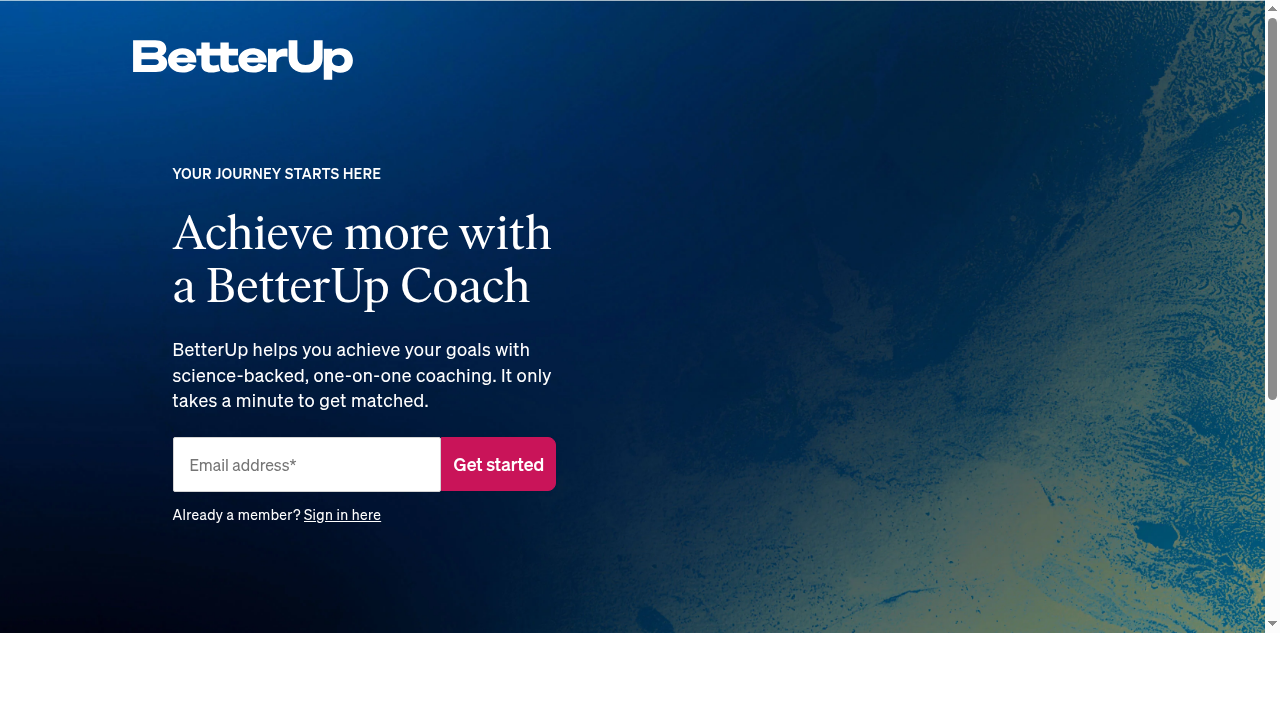 BetterUp Sign-Up | Start Your Personal Growth Journey Today