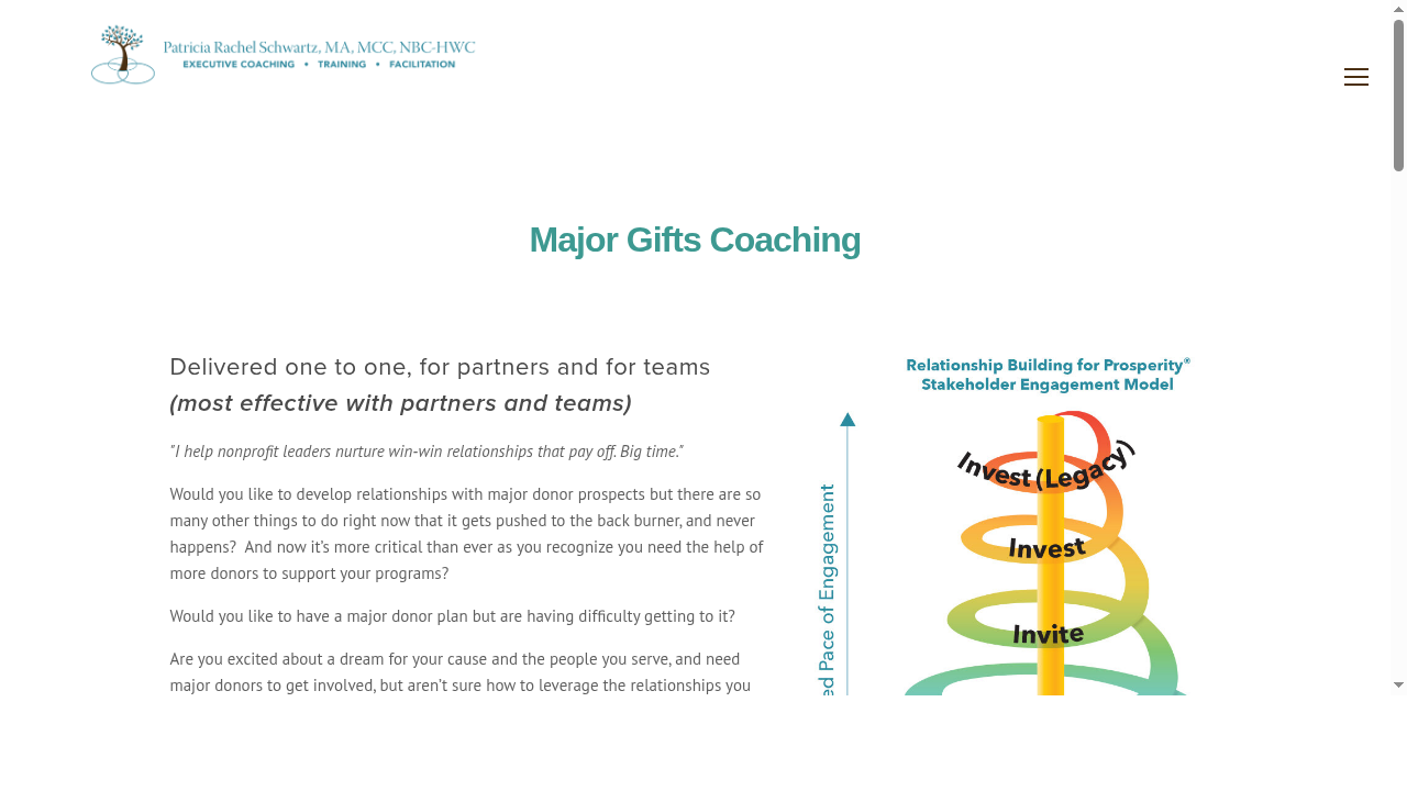 Major Gifts Coaching — Patricia Schwartz Leadership Coaching