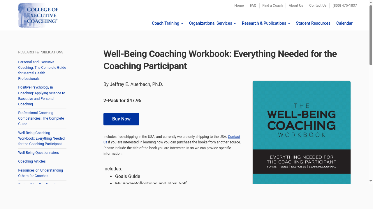 Well-Being Coaching Workbook: Everything Needed for the Coaching Participant