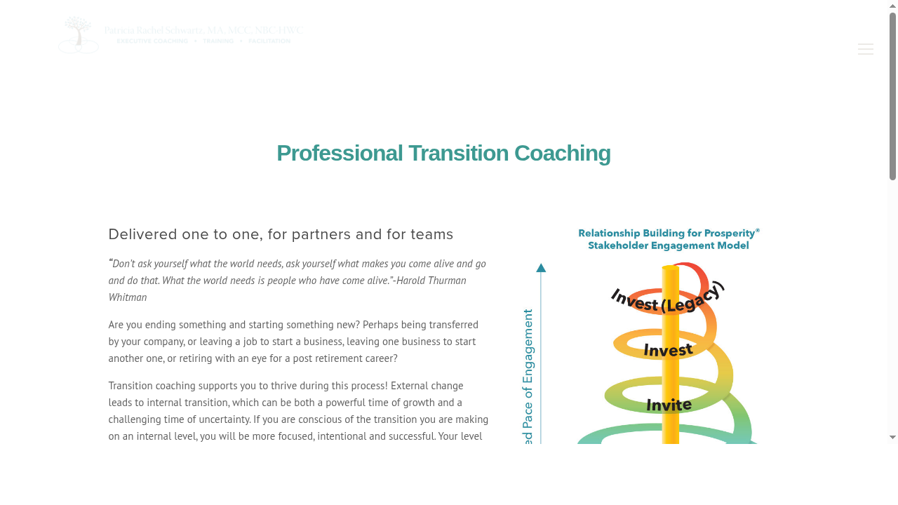 Professional Transition Coaching — Patricia Schwartz Leadership Coaching