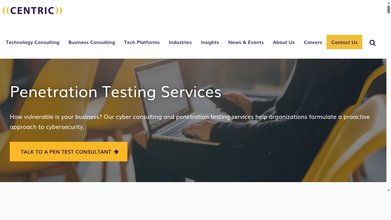 Penetration Testing Services - We Help Discover Your Vulnerabilities - Centric Consulting