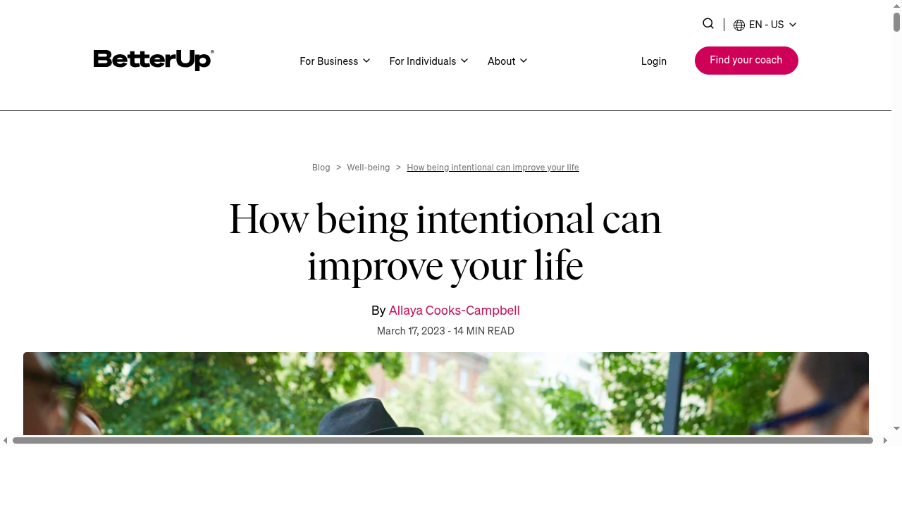 Being Intentional With Your Life