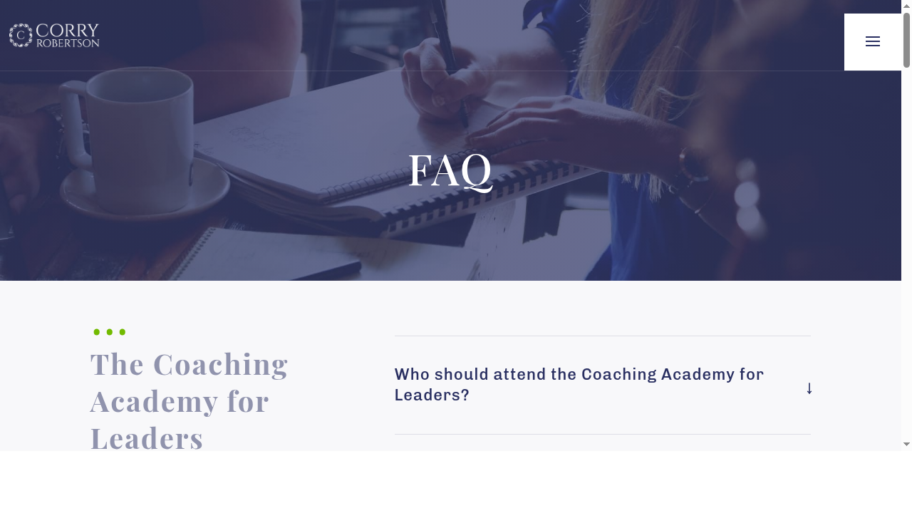 FAQ | Corry Robertson