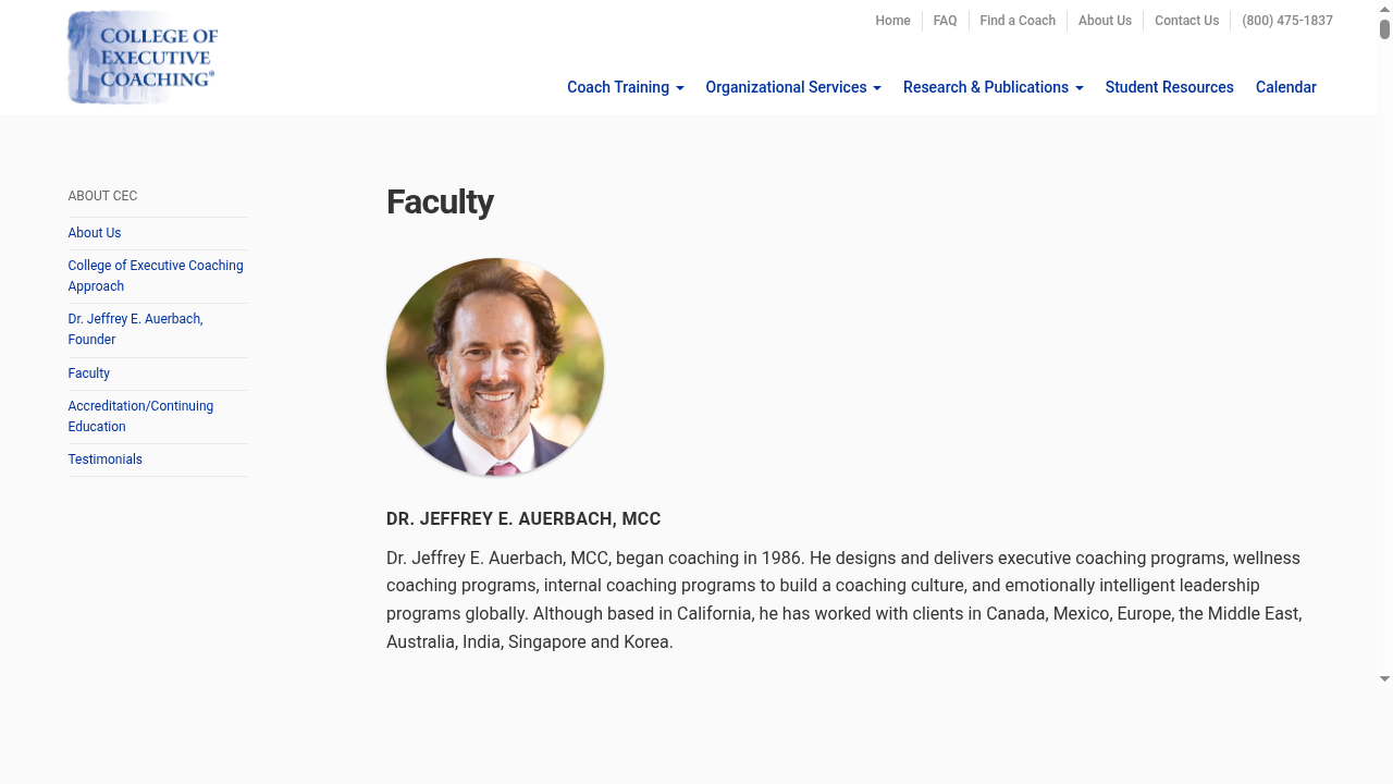 Faculty of College of Executive Coaching