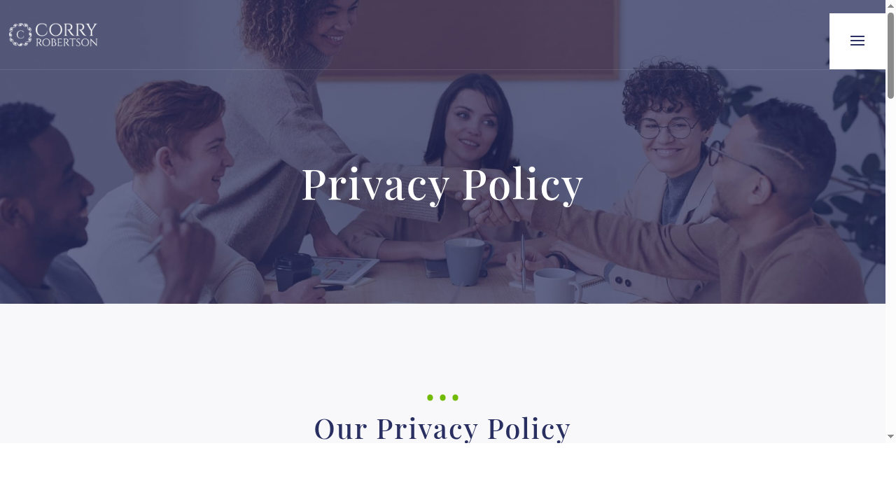 Privacy Policy | Corry Robertson