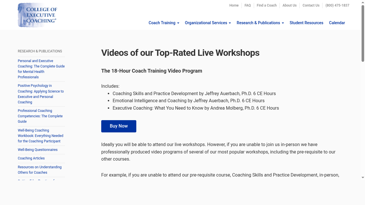 Coach Training Video Program from College of Executive Coaching