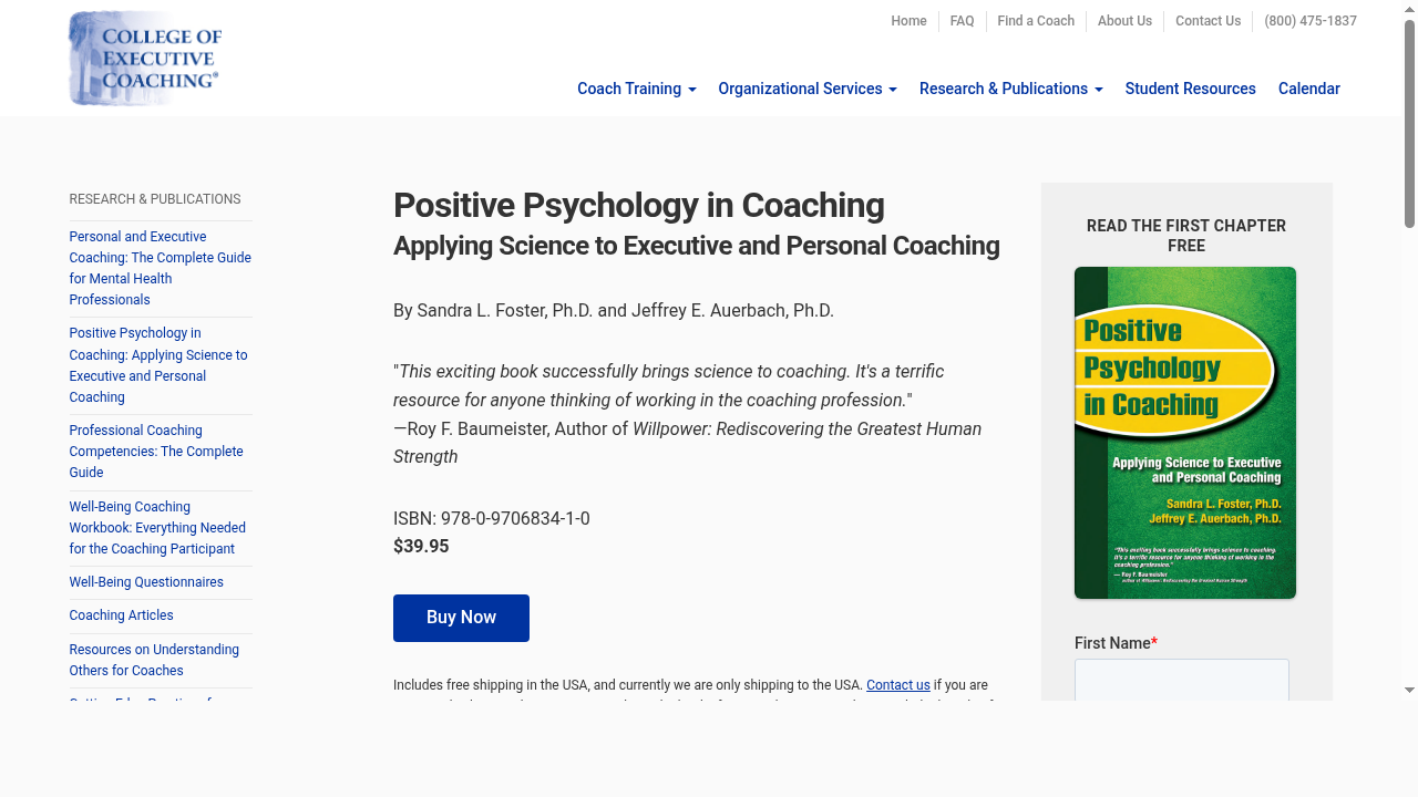 Positive Psychology in Coaching: Applying Science to Executive and Personal Coaching