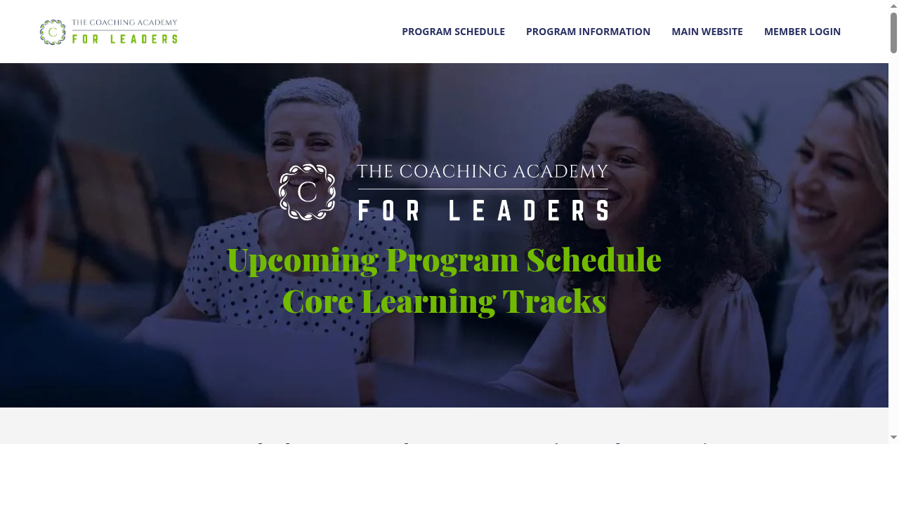 Core Learning Tracks for ICF-Accredited Programs | The Coaching Academy for Leaders