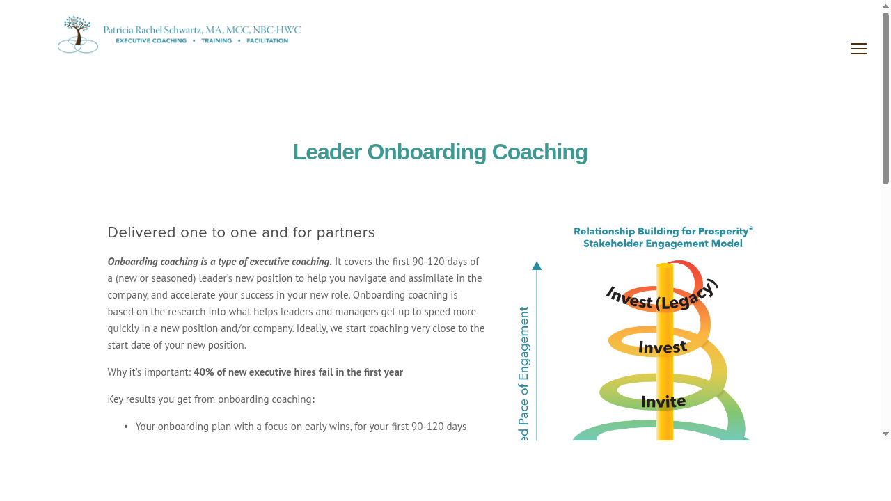 Leader Onboard Coaching — Patricia Schwartz Leadership Coaching