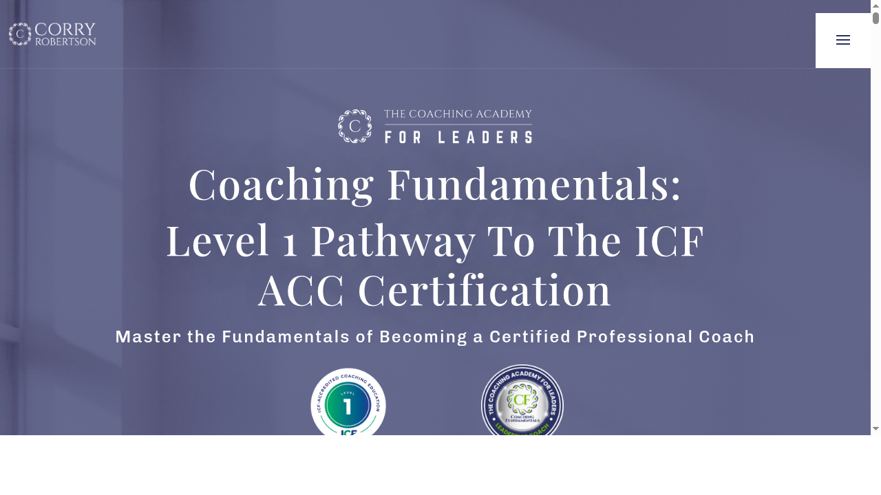 Coaching Fundamentals Course | Corry Robertson