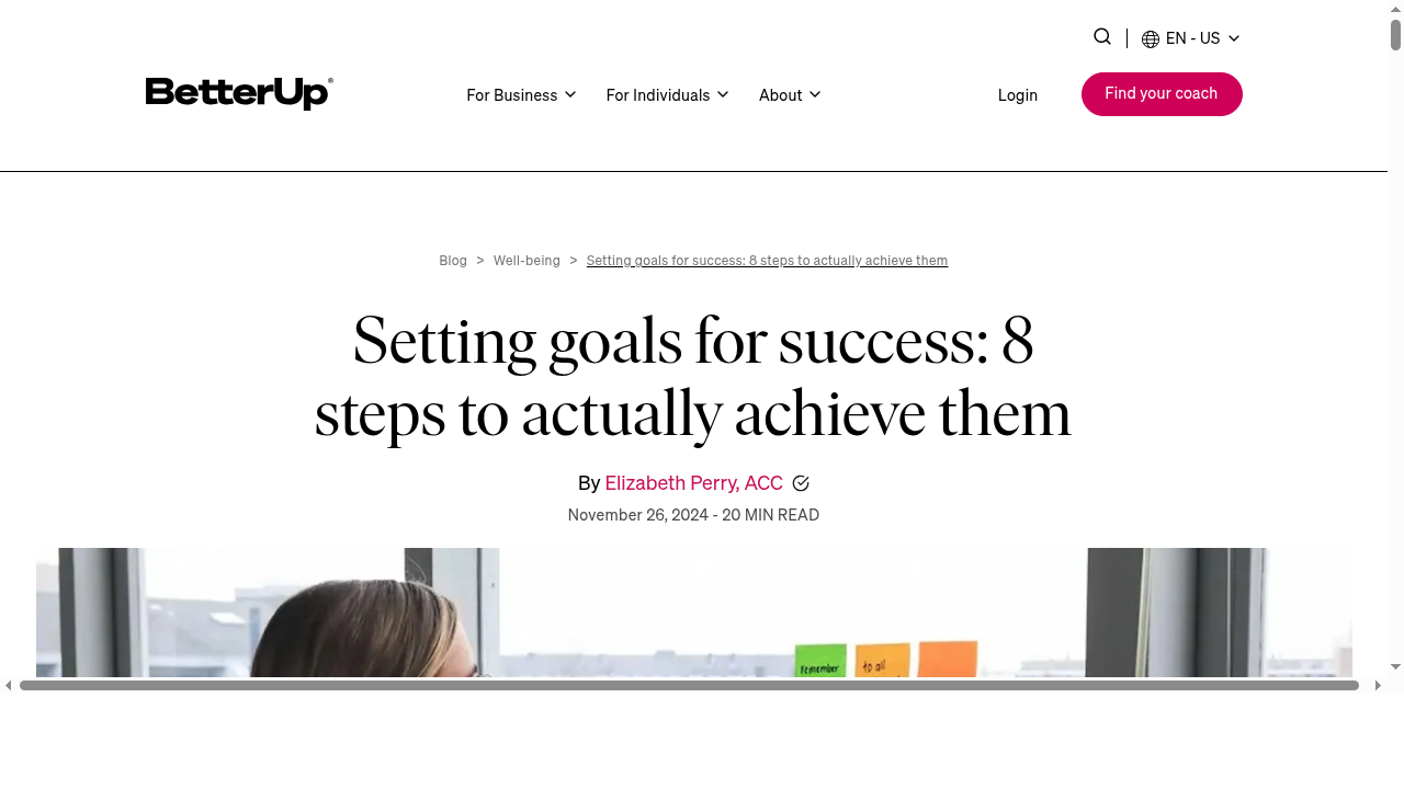 How to Set Goals For Success and 8 Steps To Actually Achieve Them