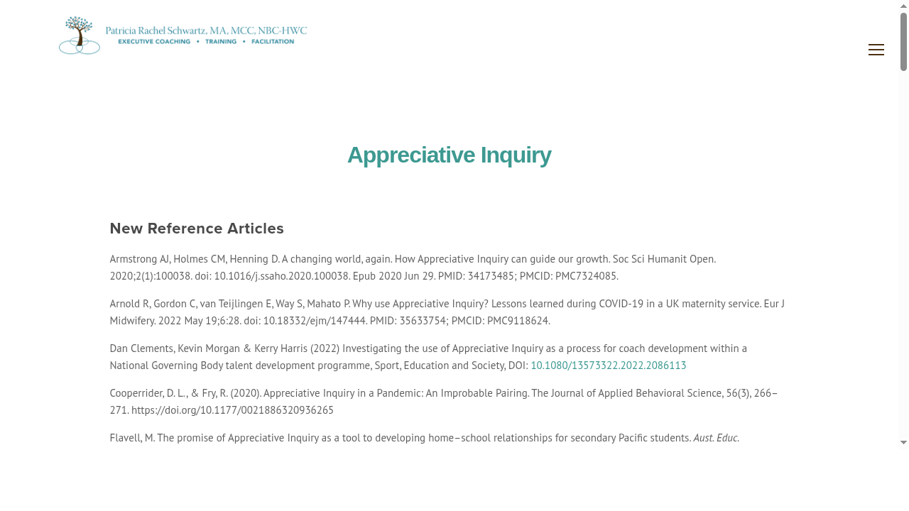 Appreciative Inquiry — Patricia Schwartz Leadership Coaching